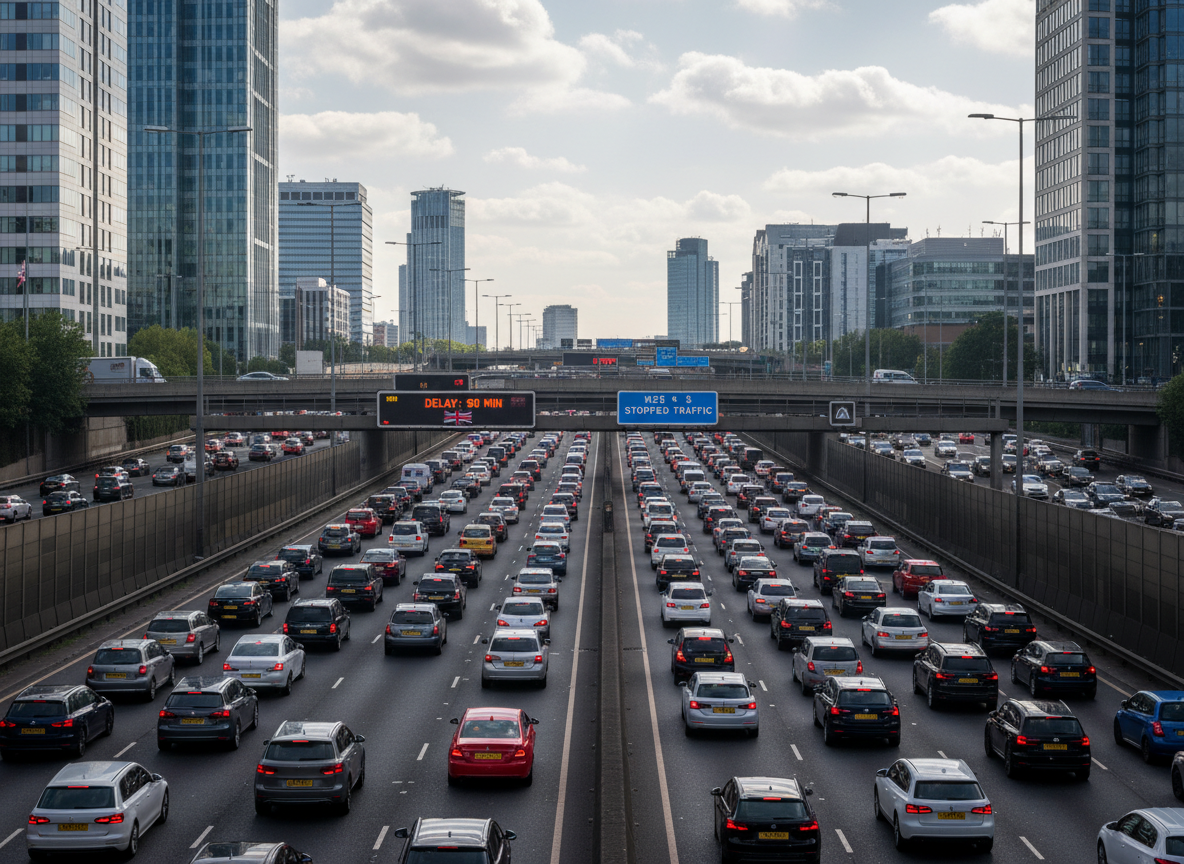 Generated image of UK traffic scene